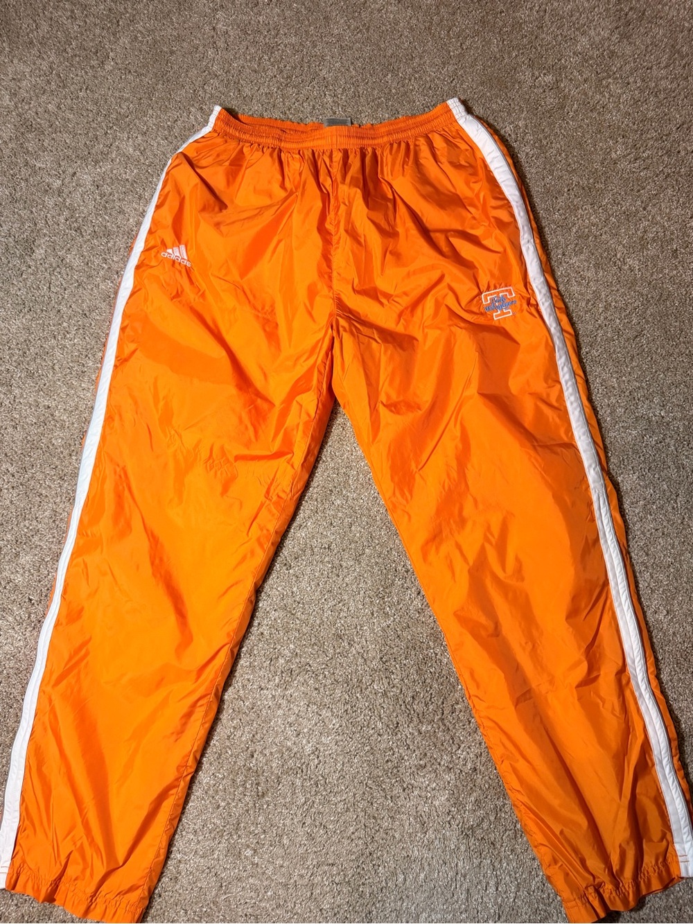 Vintage Y2K Adidas Tennessee Lady Vols Track Pants with White Zip Side Stripes